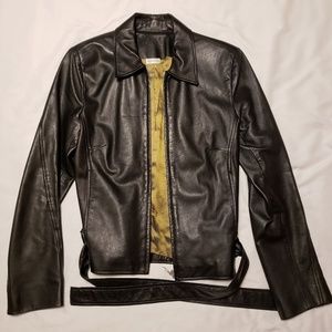 OLLY Leather Fitted Ladies Jacket *needs repair*